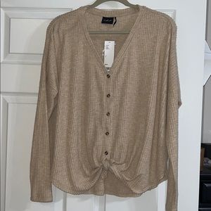 NWT!! Urban Outfitters Jojo Cream Henley
